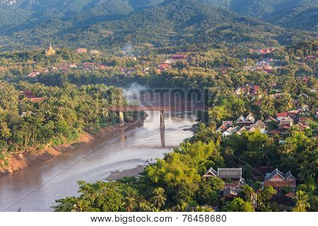 Viewpoint And Landscape In Luang Prabang, Laos.