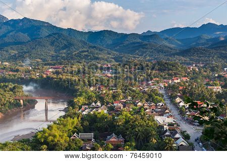 Viewpoint And Landscape In Luang Prabang, Laos.