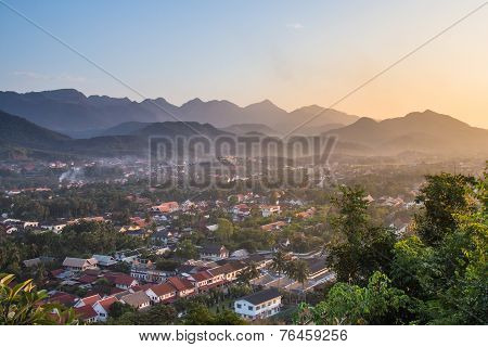 Viewpoint And Landscape At Luang Prabang , Laos.