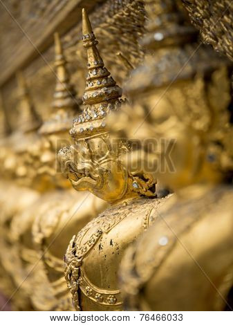 Wat Phra Kaew (the temple in grand palace) in Bangkok Thailand