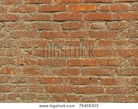 Texture Of Old Orange Brick Wall