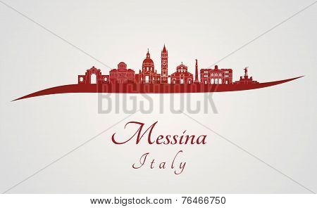Messina Skyline In Red