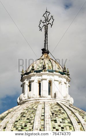 dome of La Compania church in Quito Ecuador South America