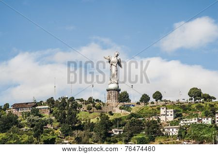 Sculpture of the Virgin in Panecillo Quito Ecuador South America