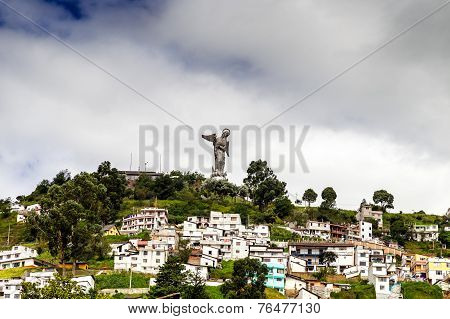 Sculpture of the Virgin in Panecillo Quito Ecuador South America