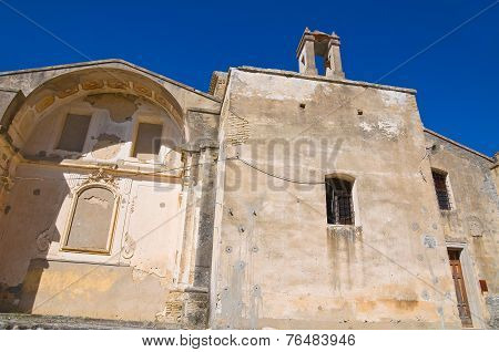 Church of St. Pietro. Craco. Basilicata. Italy.