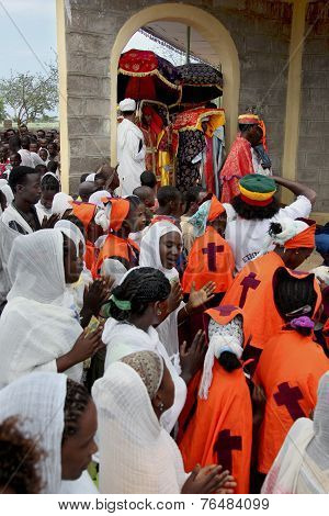 Celebration In Orthodox Ethiopian Christian Church.
