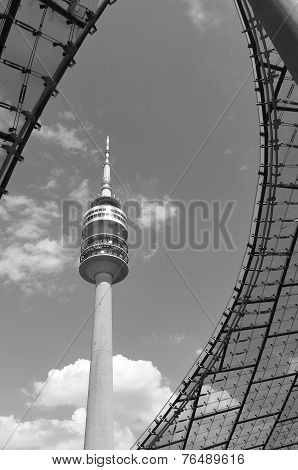 Tower of stadium of the in Munich