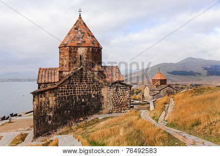 Sevanavank Monastery And Lake Sevan