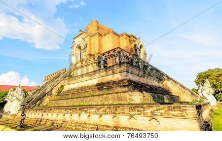 Giant Ancient Pagoda And Blue Sky
