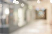 Abstract urban background with blurred buildings and street, shallow depth of focus.