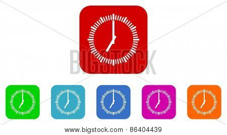 clock vector icon set