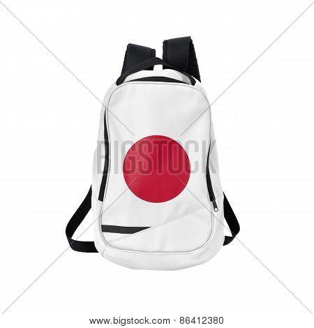 Japan Flag Backpack Isolated On White