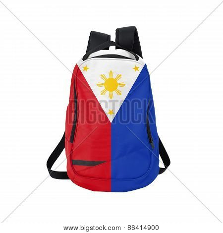 Philippines Flag Backpack Isolated On White