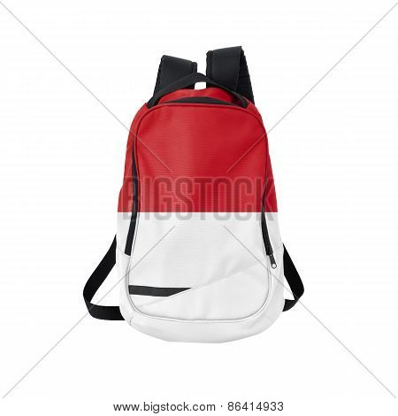 Indonesia Flag Backpack Isolated On White