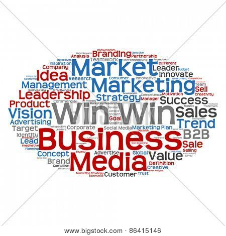 Vector concept or conceptual abstract business success word clou