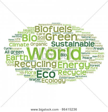 Vector concept or conceptual abstract green ecology and conserva