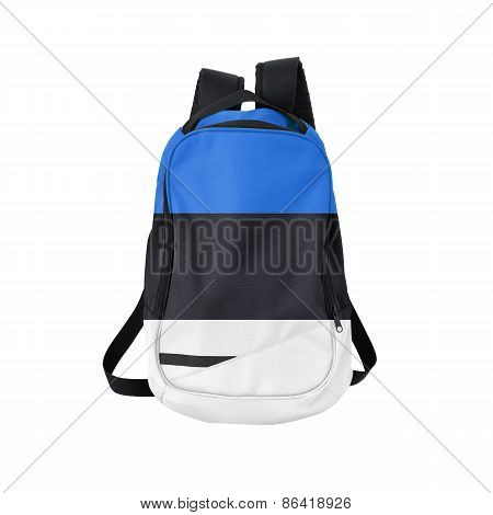 Estonia Flag Backpack Isolated On White