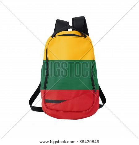 Lithuania Flag Backpack Isolated On White