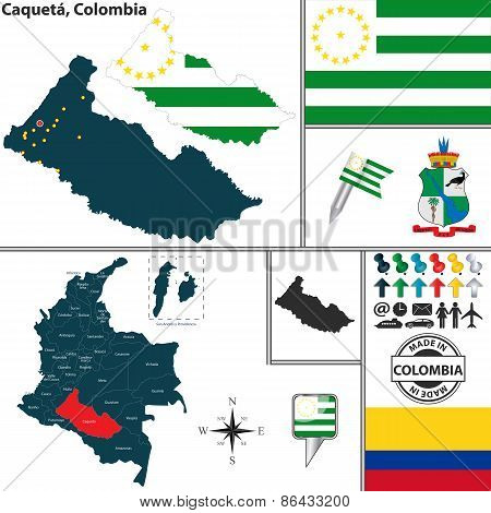 Map Of Caqueta, Colombia