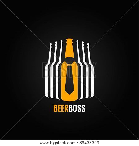 beer bottle boss concept design background