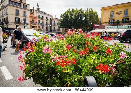 Mediterranean streets of the Italian city