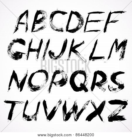 Hand drawn grunge font