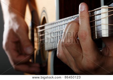 Guitarist Performing Song