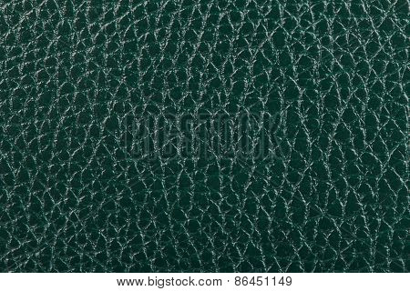 Dark Green Leather Texture Background