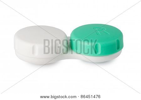 Contact Lens Case Isolated On White