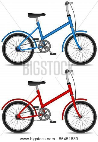 children bicycles, boy and girl bike