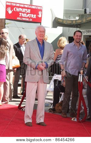 LOS ANGELES - MAR 27:  Christopher Plummer at the Christopher Plummer Hand and Foot Print Ceremony at the TCL Chinese Theater on March 27, 2015 in Los Angeles, CA
