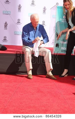 LOS ANGELES - MAR 27:  Christopher Plummer at the Christopher Plummer Hand and Foot Print Ceremony at the TCL Chinese Theater on March 27, 2015 in Los Angeles, CA