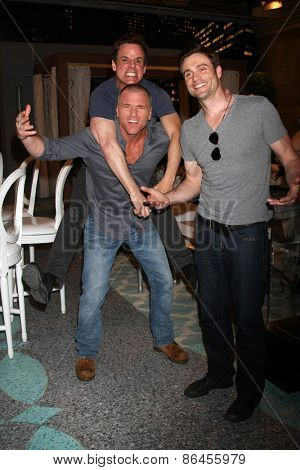 LOS ANGELES - MAR 26:  Christian LeBlanc, Sean Carrigan, Daniel Goddard at the Young & Restless 42nd Anniversary Celebration at the CBS Television City on March 26, 2015 in Los Angeles, CA