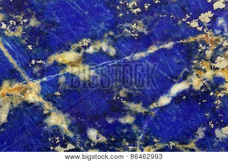 Polished Surface Of Lapislazuli