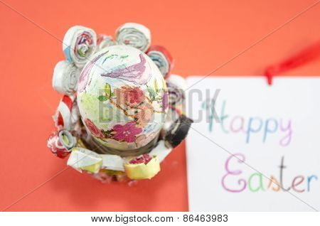 Handmade Decoupage Easter Egg