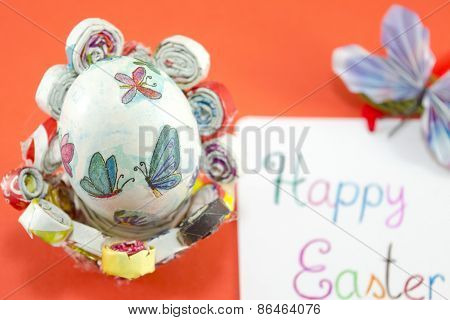 Handmade Decoupage Easter Egg