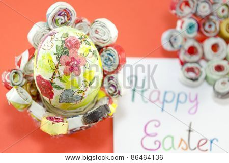 Handmade Decoupage Easter Egg