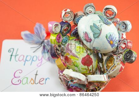 Handmade Decoupage Easter Eggs
