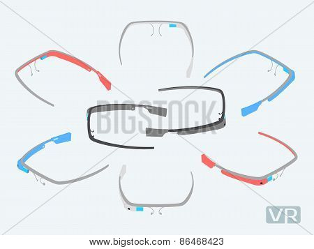 Isometric augmented reality glasses