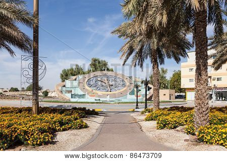 Giant Clock In The City Of Al Ain