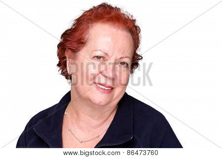 Stylish Senior Lady With A Genuine Smile