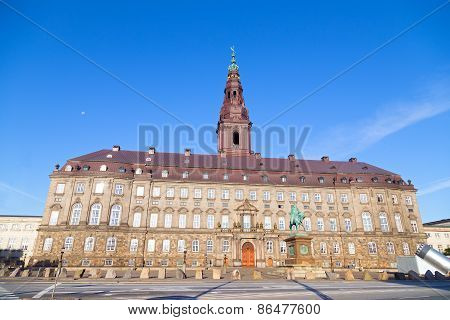 Christiansborg Castle in the central Copenhagen Denmark