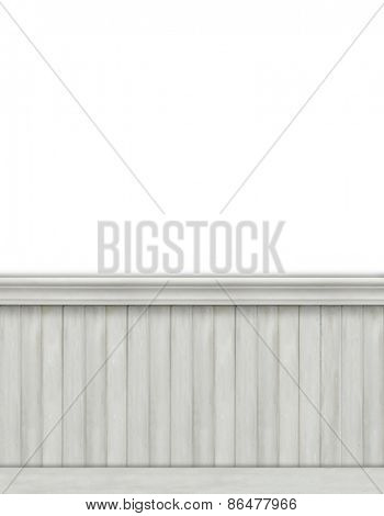 Blank backdrop with bead board for advertising