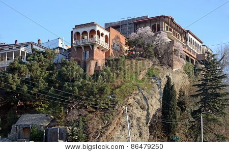 Old Tbilisi. Residential buildings in the Avlabar area