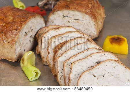 Leberkase Meat Speciality At A Restaurant Buffet