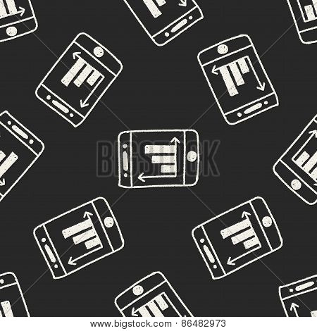 Bussiness Chart In Cell Phone Doodle Drawing