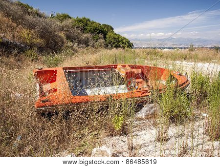 Abandoned Motor Boat