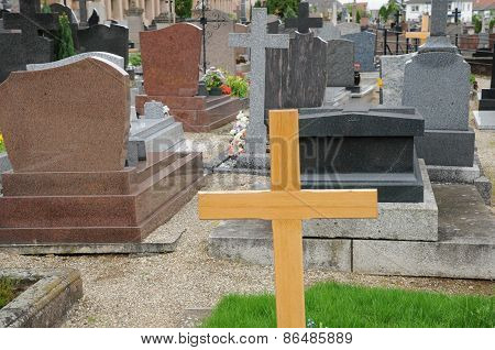 France, The Cemetery Of Obernai In Alsace