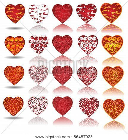heart valentine collection icon